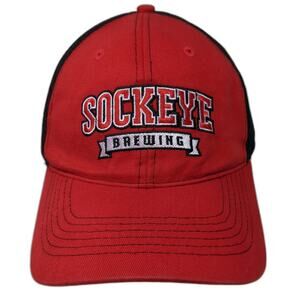 Sockeye Brewing Drink Like A Fish Fitted Baseball Cap Red XL 6 Panel Vie Gear